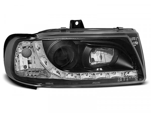 Scheinwerfer Tageslicht schwarz passend für Sitz Ibiza / Cordoba / Polo Variante, Limousine 10.93-08