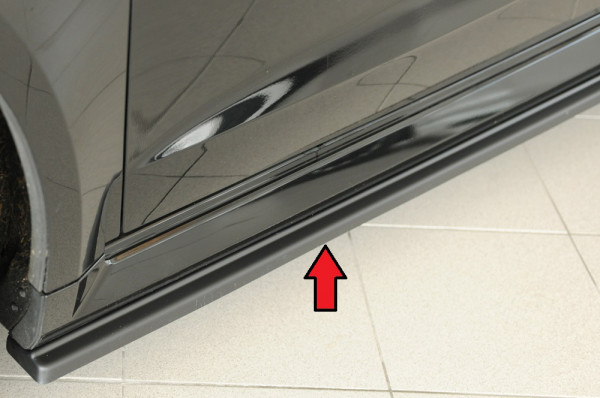 Rieger Seitenschweller links ansatz matt schwarz für Audi RS3 (8V) 5-tür. (Sportback 8VA / 8VF) 04.1
