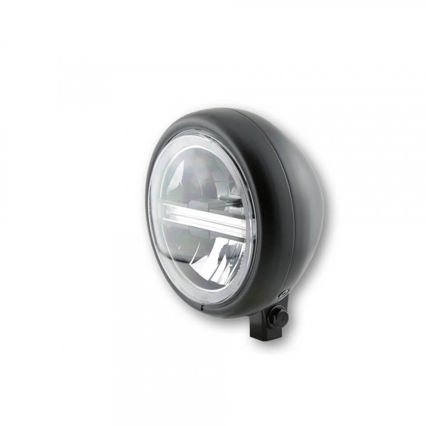 HIGHSIDER 5 3/4 Zoll LED-Scheinwerfer PECOS Typ 6 mit TFL, Schwarz matt