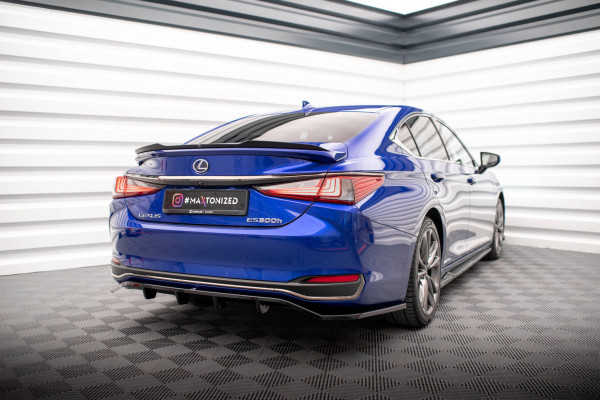 Spoiler CAP Für Lexus ES F Sport Mk7 Schwarz Hochglanz