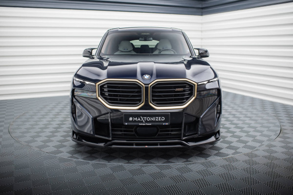 Front Ansatz V.1 Für BMW XM G09 Schwarz Hochglanz