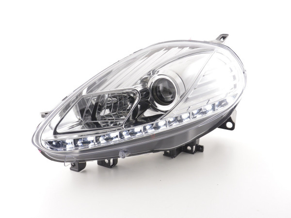 Scheinwerfer Set Daylight LED Tagfahrlicht Fiat Punto Evo Bj. 09-11 chrom