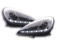 Scheinwerfer Set Xenon Daylight LED passend für Mercedes SLK R171 schwarz Scheinwerfer Set Xenon Daylight LED passend für Mercedes SLK R171 schwarz