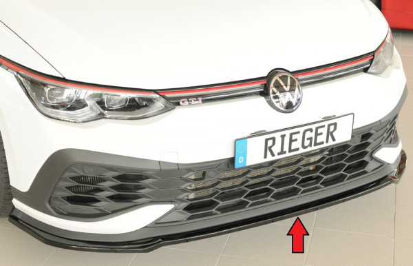 Rieger Spoilerschwert nur für GTI Clubsport glanz schwarz für VW Golf 8 GTI Clubsport 5-tür. 10.20-