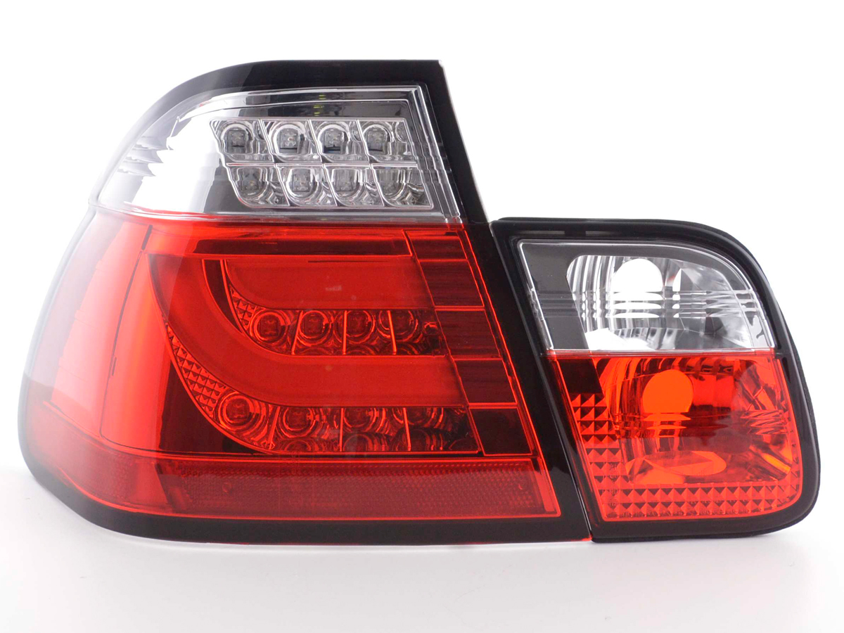 Rückleuchten Aussen Rot Weiß Klar Facelift Optik für BMW 3er E46 Limousine 98-01