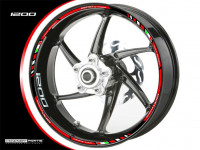 Felgenrandaufkleber passend für 1200 ccm rot-weiß Felgenrandaufkleber passend für 1200 ccm rot-weiß