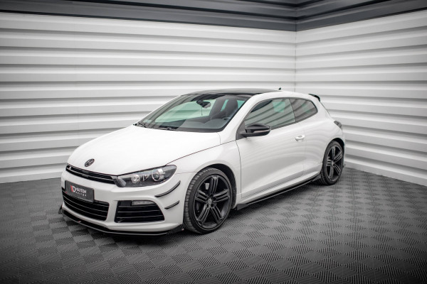 Street Pro Seitenschweller Ansatz Für + Flaps Volkswagen Scirocco R Mk3 Schwarz Hochglanz