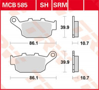 TRW Scheibenbremsbeläge MCB585SH passend für Yamaha & Triumph TRW Scheibenbremsbeläge MCB585SH passend für Yamaha & Triumph