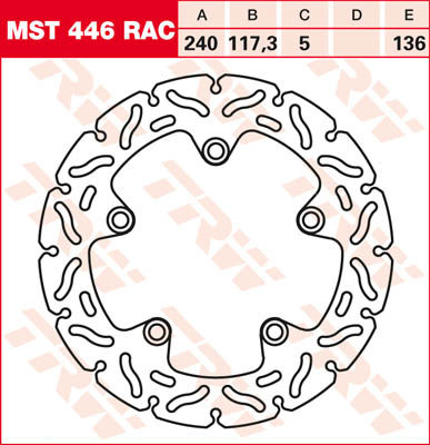Bremsscheibe starr MST446RAC