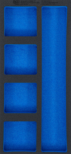 Werkstattwageneinlage 1/3, leer mit 5 Ablagefächern