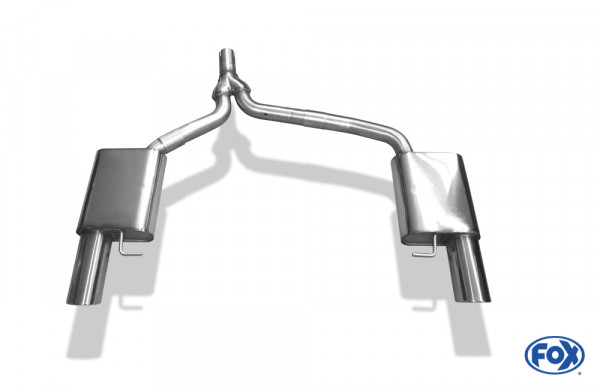 Audi A4 B8 Limousine/ Avant + S-Line Endschalldämpfer rechts/links einflutig inkl. Y-Adapterrohr Ø65