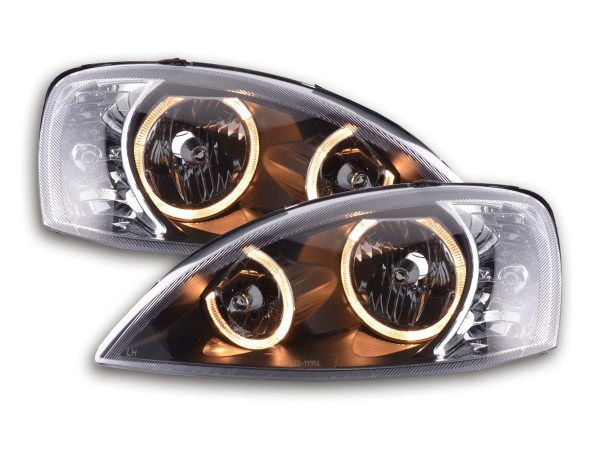 LED Angel Eyes Scheinwerfer für Opel Corsa C 01-06 schwarz