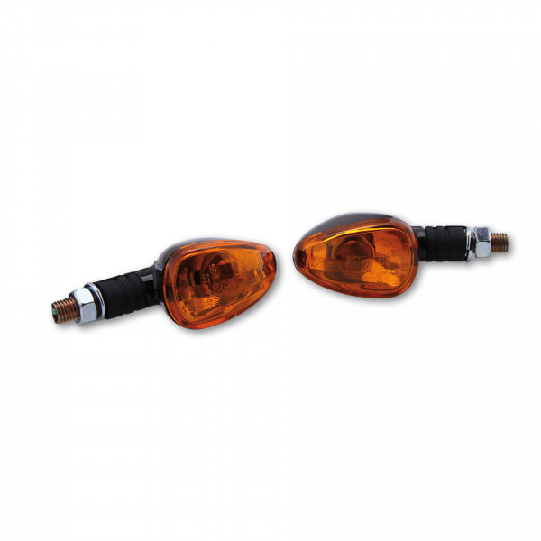 SHIN YO Little Duke Mini Blinker Schwarz/Orange E-Geprüft (Paar)