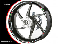 Felgenrandaufkleber passend für Ducati Panigale 1199 rot-weiß Felgenrandaufkleber passend für Ducati Panigale 1199 rot-weiß