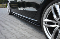 Seitenschweller Ansatz Für Audi S5 / A5 / A5 S-Line 8T / 8T FL Sportback Schwarz Hochglanz