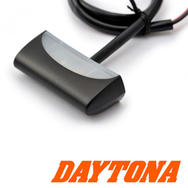 LED-Kennzeichenbeleuchtung Daytona | ABS | schwarz Maße: B 49 x H 14 x T 20 mm | E-geprüft