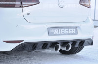 Rieger Heckeinsatz glanz schwarz für VW Golf 7 R 3-tür. 12.13-12.16 (bis Facelift) Ausführung: Schwarz matt