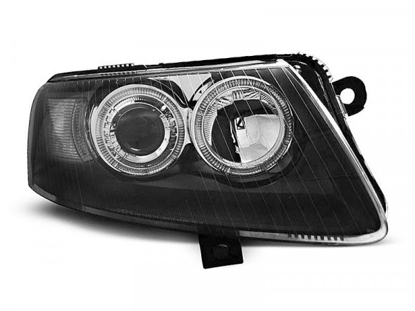 Scheinwerfer Angel Eyes schwarz passend für Audi A6 C6 04.04-08