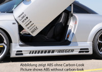 Rieger Seitenschweller rechts carbon look für Audi TT (8N) Coupé 98-03 Ausführung: Schwarz matt