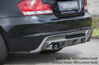 Rieger Heckeinsatz matt schwarz für BMW 1er E82, E88 (182 / 1C) Coupé 10.07- Ausführung: Schwarz matt