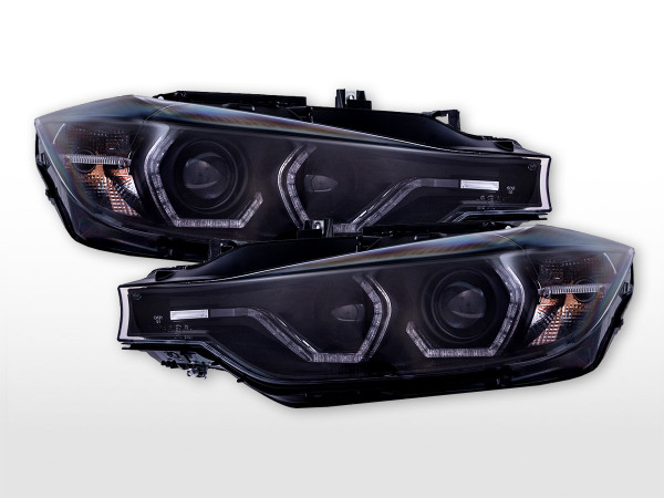 Xenon Scheinwerfer Set mit LED Tagfahrlicht passend für BMW 3er F30 Bj. 12-14 schwarz