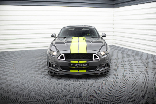 Front Ansatz Für Ford Mustang GT Mk6 Schwarz Hochglanz
