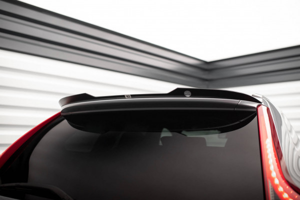 Spoiler CAP Für Volvo XC60 R-Design Mk1 Facelift Schwarz Hochglanz