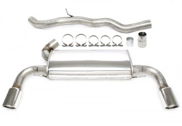 TA Technix Duplex Edelstahl Auspuffanlage 1x90mm links + rechts passend für Volvo S60 II/V60 T3/T4/T