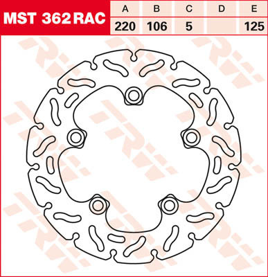 Bremsscheibe starr MST362RAC