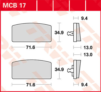 Scheibenbremsbeläge MCB17