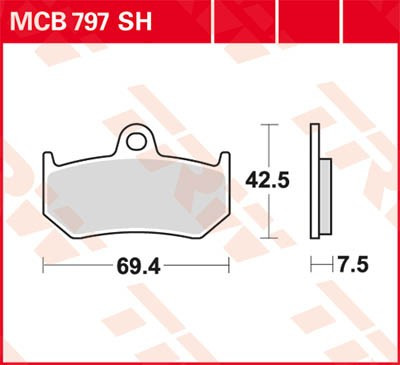 Scheibenbremsbeläge MCB797SH