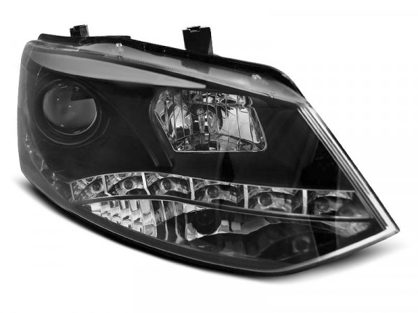 Scheinwerfer True DRL Black passend für VW Polo 6R 09-03.14