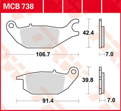 Scheibenbremsbeläge MCB738