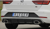 Rieger Heckeinsatz (wie 88147+AHK) glanz schwarz für Seat Leon FR (5F) 5-tür. (ST/Kombi) 01.17- (ab Ausführung: Schwarz matt