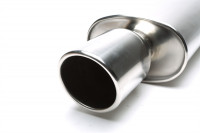 TA Technix Edelstahl Sportendschalldämpfer universal 115mm rund / gebördelt / angeschrägt TA Technix Edelstahl Sportendschalldämpfer universal 115mm rund / gebördelt / angeschrägt