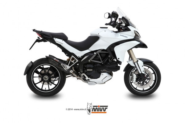 MIVV Suono Endschalldämpfer Edelstahl Schwarz passend für Ducati Multistrada 1200 10-14