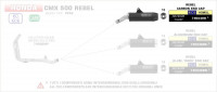 Arrow Rebel Edelstahl Dark passend für Honda CMX 500 Rebel 17-19 Arrow Rebel Edelstahl Dark passend für Honda CMX 500 Rebel 17-19