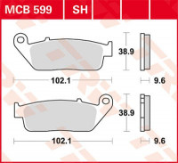 Scheibenbremsbeläge MCB599 passend für BMW, Triumph und Honda Scheibenbremsbeläge MCB599 passend für BMW, Triumph und Honda