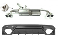 Ulter Sportauspuff passend für Alfa Romeo Stelvio 2016– 4 Duplex Endrohre rund Ø90 Ulter Sportauspuff passend für Alfa Romeo Stelvio 2016– 4 Duplex Endrohre rund Ø90