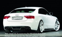 Rieger Heckschürzenansatz carbon look für Audi A5 (B8/B81) Cabrio 06.07-07.11 (bis Facelift) Ausführung: Schwarz matt