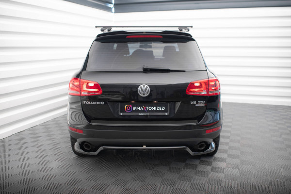 Spoiler CAP Für Volkswagen Touareg Mk2 Schwarz Hochglanz