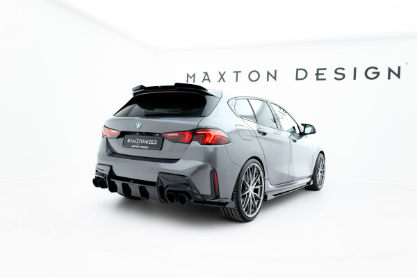 Street Pro Heck Ansatz Flaps Diffusor V.2 + Flaps Für BMW 1er M-Paket F70 Schwarz Hochglanz