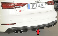 Rieger Heckeinsatz passend für Audi A3 S3 (8V) 3-tür. (Cabrio 8V7) ab 09/2016 Rieger Heckeinsatz passend für Audi A3 S3 (8V) 3-tür. (Cabrio 8V7) ab 09/2016