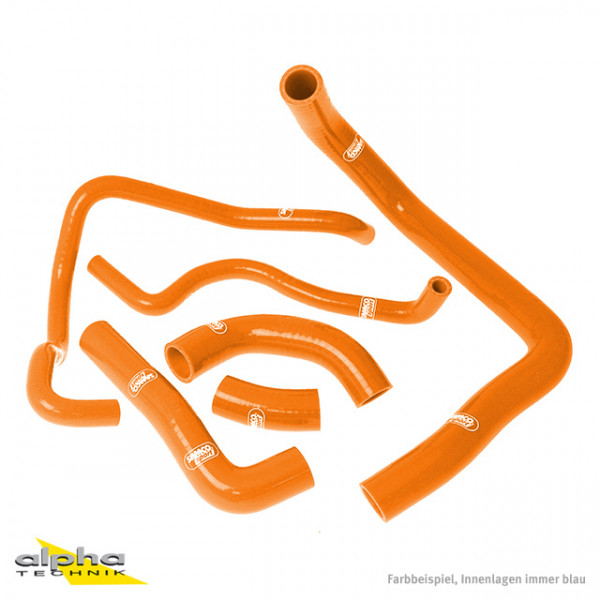 SAMCO SPORT Siliconschlauch Kit orange für Kawasaki ZX10R Modelljahr 2008-2010