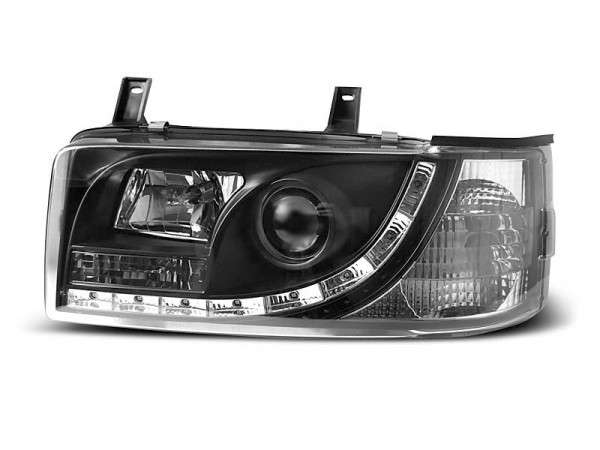 Scheinwerfer Tageslicht schwarz passend für VW T4 90-03.03 Transporter