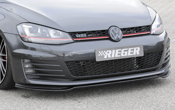 Rieger Spoilerschwert nur für GTI / GTD glanz schwarz für VW Golf 7 GTD 5-tür. 06.13-12.16 (bis Face