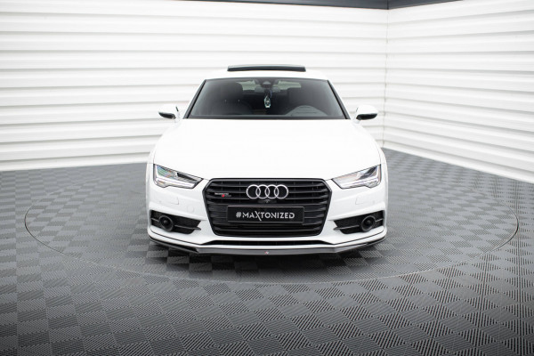 Front Ansatz Für Audi S7 / A7 S-Line C7 FL Schwarz Hochglanz
