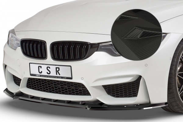 Cup-Spoilerlippe mit ABE für BMW M4 F83 / F82 CSL433-M Carbon Look Matt