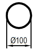 FOX Uni-Schalldämpfer rund Ø100mm Edelstahl