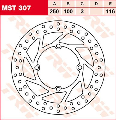 Bremsscheibe starr MST307